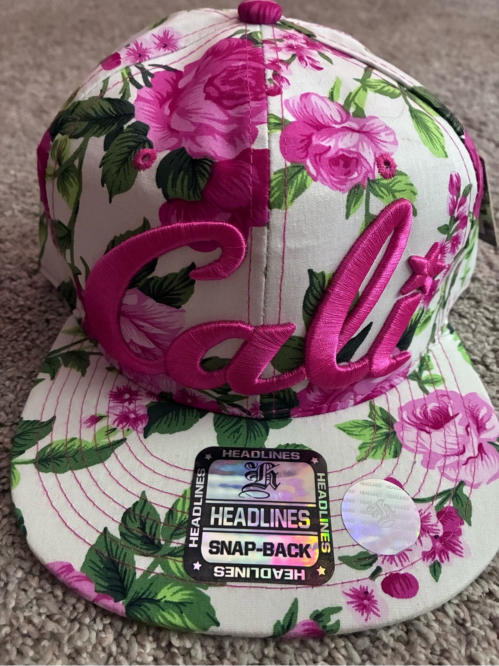Cali floral SnapBack hat